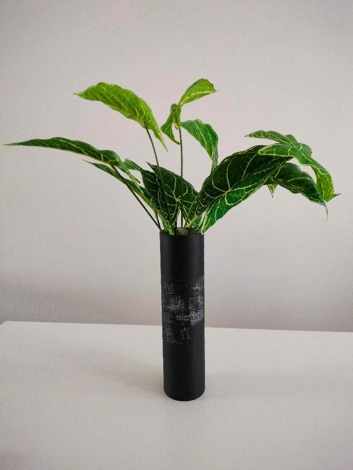 ART kartonnen vaas eigentijds design creatie kunst ***, Tuin en Terras, Bloempotten, Zo goed als nieuw, Overige materialen, Binnen