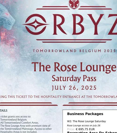 2x VIP B2B ticket inc parking zaterdag 26/07/2025, Tickets en Kaartjes, Evenementen en Festivals, Twee personen