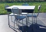 Torck tafel en 4 stoelen in wit formica, Ophalen