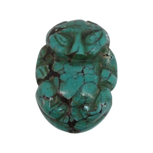 Pendentif Félin Turquoise de la Chine - Ancienne Collection, Antiquités & Art, Art | Art non-occidental, Enlèvement ou Envoi