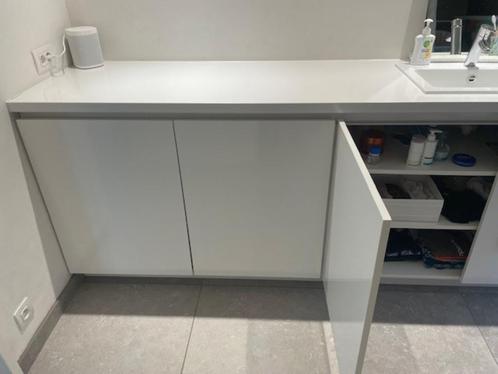 Badkamermeubel 2 delen, Huis en Inrichting, Badkamer | Badkamermeubels, Zo goed als nieuw, Wastafelkast, Minder dan 100 cm, 100 tot 150 cm