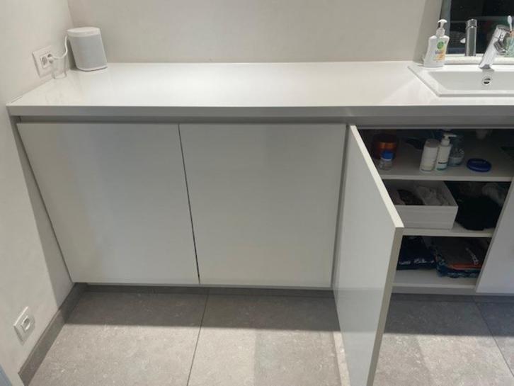 Badkamermeubel 2 delen, Huis en Inrichting, Badkamer | Badkamermeubels, Zo goed als nieuw, Wastafelkast, Minder dan 100 cm, 100 tot 150 cm