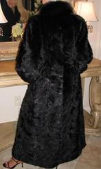 Lange zwarte bontjas, in bont, bontmantel, Kleding | Dames, Jassen | Winter, Zwart, Maat 42/44 (L), Nieuw, Ophalen of Verzenden