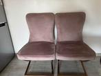 2x eetkamerstoelen – roze/goud - per stuk €23, 2x €45, Huis en Inrichting, Stoelen, Ophalen, Zo goed als nieuw