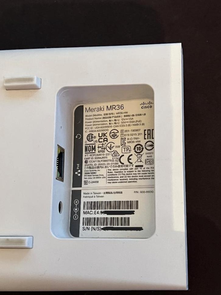 Point d'accès intérieur Cisco Meraki MR36 WiFi 6, Informatique & Logiciels, Points d'accès, Comme neuf, Enlèvement ou Envoi