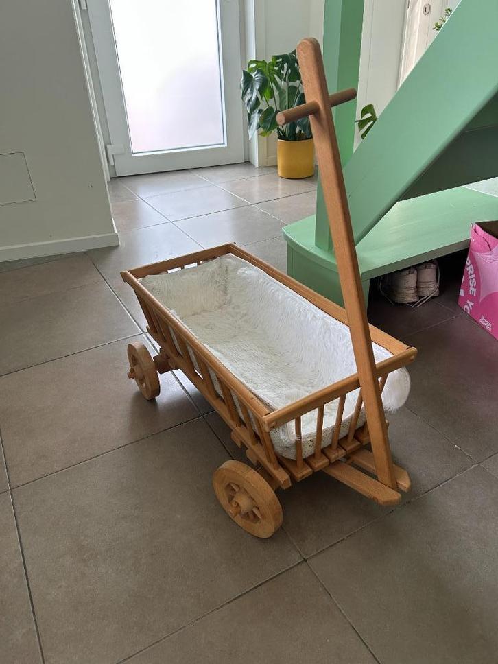 Houten bolderkar decoratief, Caravans en Kamperen, Bolderkarren, Zo goed als nieuw, Ophalen