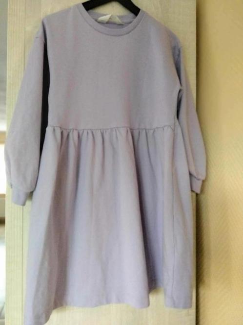 jurk lange mouwen lila h & m maat 122 - 128, Kinderen en Baby's, Kinderkleding | Maat 122, Zo goed als nieuw, Meisje, Jurk of Rok