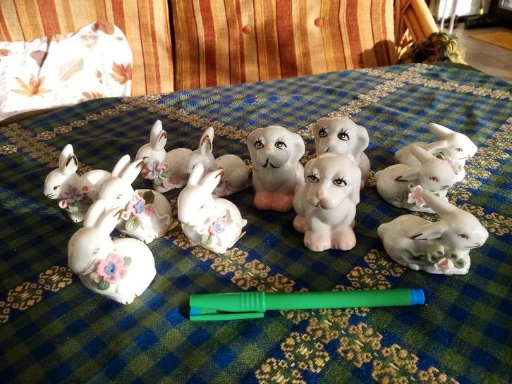 Lapins en porcelaine, Collections, Statues & Figurines, Neuf, Animal, Enlèvement ou Envoi