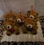familie van 5 teddyberen in Schotse t-shirts, Ophalen, Zo goed als nieuw, Beer