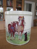 XL blikken doos-blik-groot blik-paarden-VINTAGE, Verzamelen, Ophalen of Verzenden