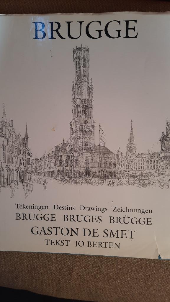 BRUGGE -tekeningen  GASTON DE SMET, Antiek en Kunst, Kunst | Tekeningen en Fotografie, Ophalen of Verzenden