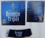 Bieretiketten Brugge Tripel Brouwerij De Gouden Boom (k7), Verzamelen, Ophalen of Verzenden, Gebruikt, Overige typen, Overige merken