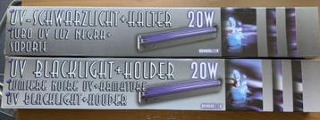 UV-schwarzlicht lampe + halter 20W twee stukken beschikbaar voor biedingen