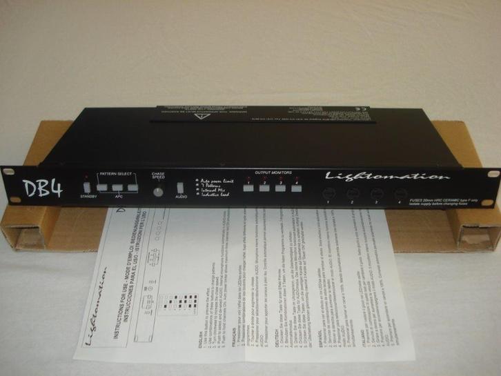 4-kanaals chaser unit Lightmation DB4, Muziek en Instrumenten, Licht en Laser, Nieuw, Licht, Geluidgestuurd, Ophalen