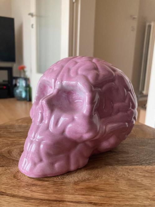 Skull brain pink porcelain, Antiek en Kunst, Antiek | Porselein, Ophalen of Verzenden