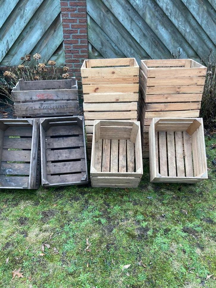 Mooie oude fruitkisten ,veilingkisten ,nu ,10 voor 60 euro, Huis en Inrichting, Woonaccessoires | Kisten, Gebruikt, Ophalen