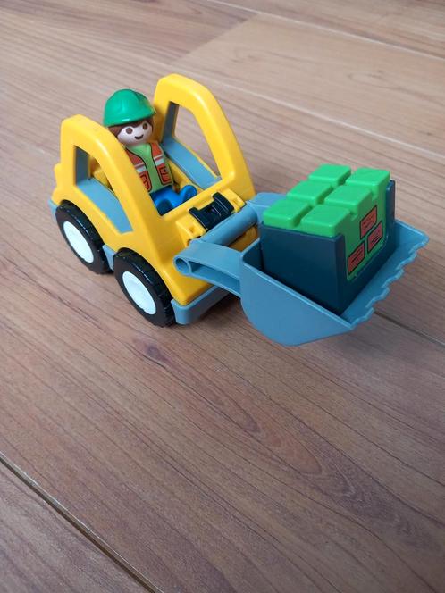 Playmobil 1.2.3 6775 Bouwlader en -werker, Kinderen en Baby's, Speelgoed | Playmobil, Zo goed als nieuw, Ophalen