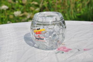 chope en verre jupiler ballon de foot, Enlèvement ou Envoi, Comme neuf, Chope(s), Jupiler
