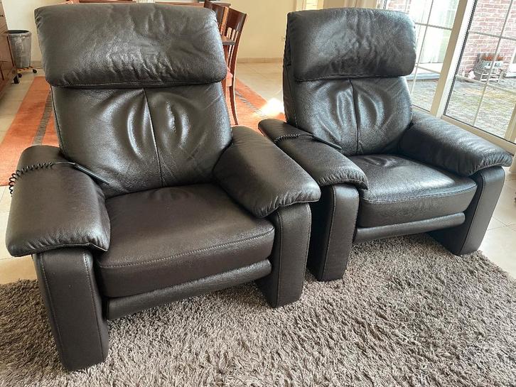 salon, Maison & Meubles, Canapés | Coins salons complets, Utilisé, Cuir, Enlèvement