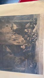 Ancienne gravure "La fileuse flamande" de L. Surugue de 1749, Enlèvement ou Envoi