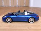 Porsche 911 991 Targa 4S blauw 1:18 GT Spirit GT037 zeldzaam, Enlèvement ou Envoi, Comme neuf, Voiture, Autres marques