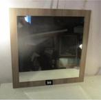 Beau miroir carré rétro en bois - 60x60, Enlèvement ou Envoi, Comme neuf, Carré