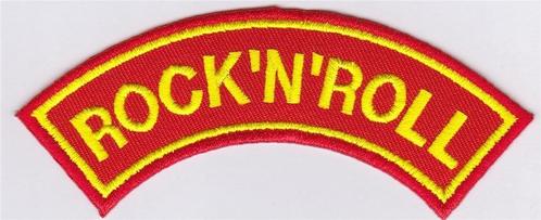Rock'n'Roll stoffen opstrijk patch embleem #2, Verzamelen, Muziek, Artiesten en Beroemdheden, Nieuw, Kleding, Verzenden