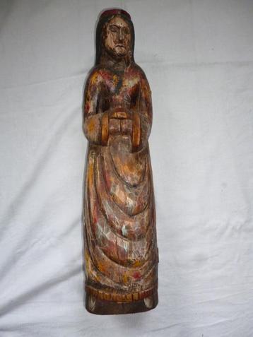 Statue ancienne en bois genre Dame de Bourgogne ouvrable, Antiquités & Art, Art | Sculptures & Bois, Enlèvement ou Envoi