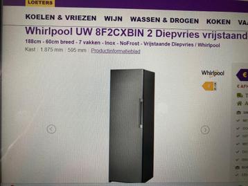 Splinternieuwe nog niet uitgepakte diepvries Whirlpool 