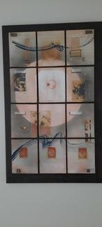 Ceramisch kunstwerk met 12 tegels op een metalen plaat, Antiek en Kunst, Ophalen