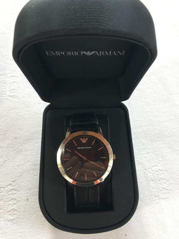 EMPORIO ARMANI HEREN HORLOGE, Handtassen en Accessoires, Horloges | Heren, Zo goed als nieuw, Polshorloge, Overige merken, Zilver