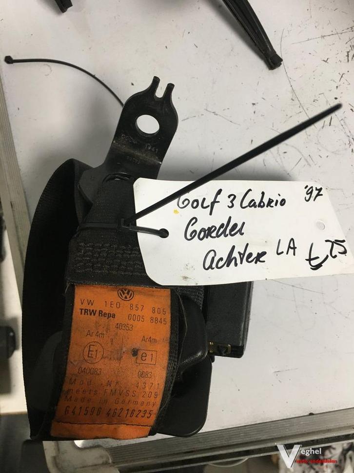 Golf 3 Cabrio 1997 Gordel  Linksachter of Rechtsachter, Auto-onderdelen, Interieur en Bekleding, Gebruikt, Ophalen of Verzenden