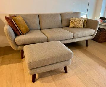 Zetel Sofa Company + poef beschikbaar voor biedingen