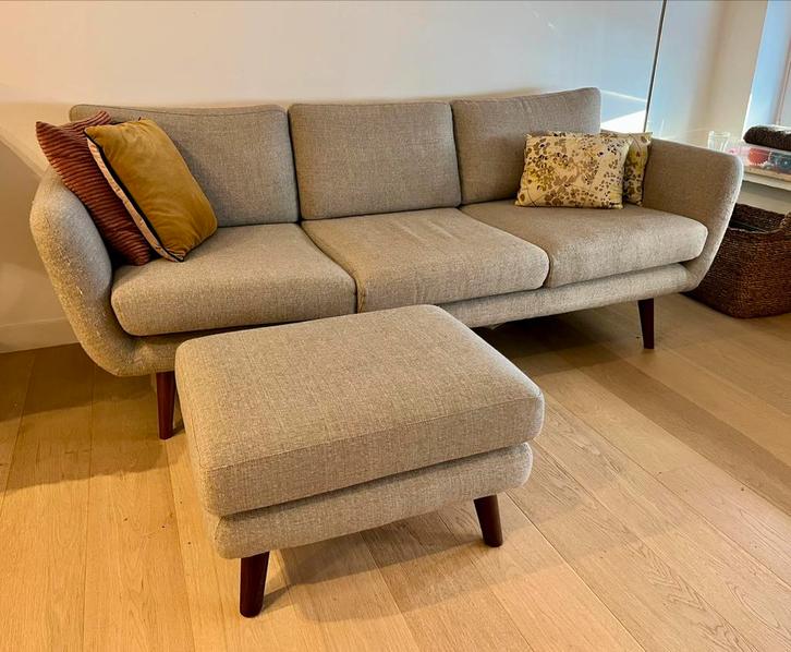 Zetel Sofa Company + poef, Huis en Inrichting, Zetels | Zetels, Stof, Ophalen