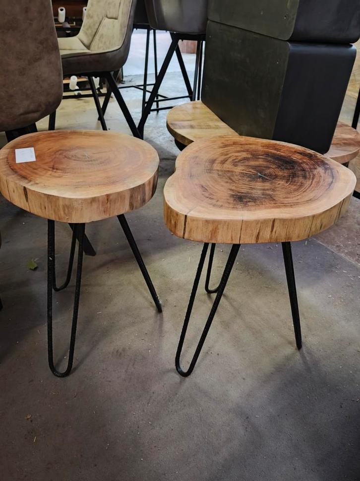 Boomstam krukjes (outlet), Huis en Inrichting, Krukjes, Nieuw, Hout, Ophalen
