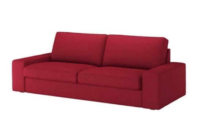 HOUSSES pour canapé Kivik 3 places couleur Orrsta rouge, Huis en Inrichting, Zetels | Zetels, Gebruikt, Ophalen