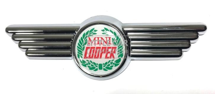 wing badge , embleem voor de classic mini cooper, Auto-onderdelen, Overige Auto-onderdelen, Mini, Oldtimer onderdelen, Overige automerken