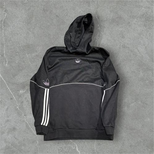 Adidas Hoodie Black 3 white stripes Size: M, Kleding | Heren, Truien en Vesten, Zo goed als nieuw, Maat 48/50 (M), Zwart, Ophalen of Verzenden