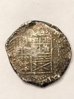 Munt zilver Spanje 8 reales Philips III  1598-1613 zeldzaam, Ophalen of Verzenden, Overige landen, Losse munt, Zilver