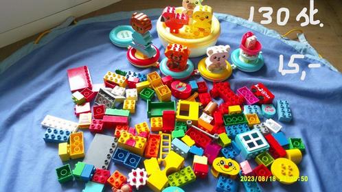 Duplo blokken, marktkraam, auto's, dieren en poppetjes., Kinderen en Baby's, Speelgoed | Duplo en Lego, Zo goed als nieuw, Duplo