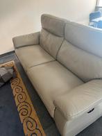 Lederen zetel met 2 relaxen, Ophalen, Gebruikt