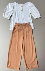 Setje culotte broek bruin + blouse 140-146, Zara Girls, Meisje, Ophalen of Verzenden, Zo goed als nieuw