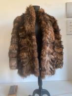 Veste /Manteau vintage en véritable fourrure de raton laveur, Enlèvement ou Envoi, Comme neuf, Taille 38/40 (M)