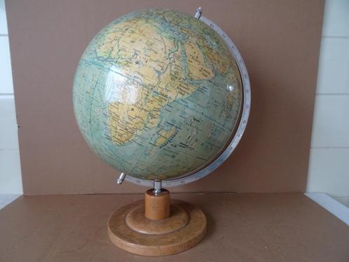 Antieke globe wereldbol Aardglobe Dr. A. Krause Aardglobe, Huis en Inrichting, Woonaccessoires | Wereldbollen, Gebruikt, Ophalen of Verzenden