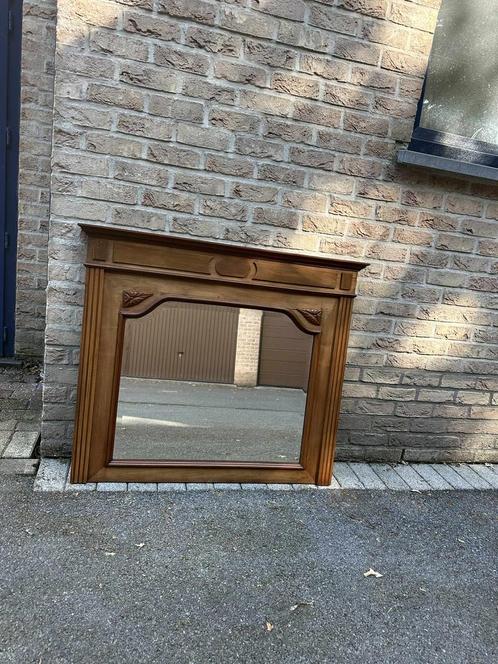Groot houten spiegel, Antiek en Kunst, Antiek | Spiegels, 100 tot 150 cm, Minder dan 100 cm, Ophalen