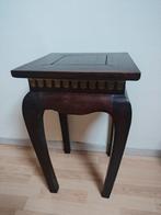 Donkere houten Bijzettafel,  Oosters voor plant, Huis en Inrichting, Ophalen, Zo goed als nieuw