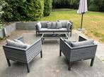 tuin loungeset 3-zit, twee 1-zitten, tafel, Tuin en Terras, Ophalen, Zo goed als nieuw, Loungeset, 5 zitplaatsen