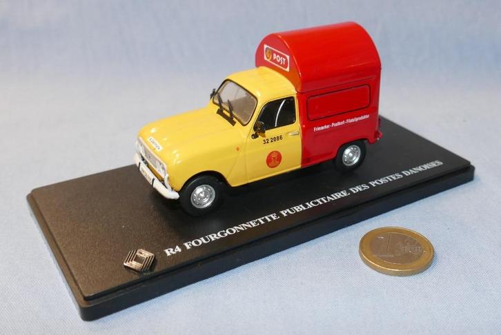 Altaya Ixo 1/43 : Renault R4 Fourgonnette Pub Deense Post, Hobby en Vrije tijd, Modelauto's | 1:43, Nieuw, Auto, Norev, Verzenden