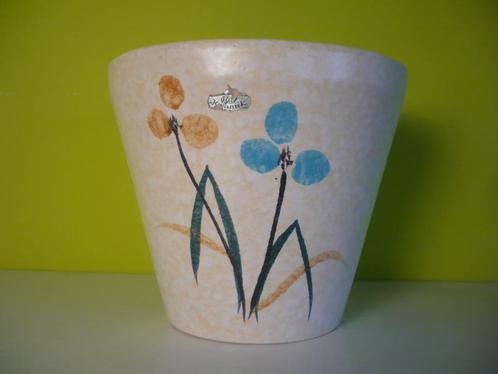 Mooie vintage fifties bloempot / cache-pot Bay-keramik, Jardin & Terrasse, Pots de fleurs, Utilisé, Poterie, Intérieur, Balcon