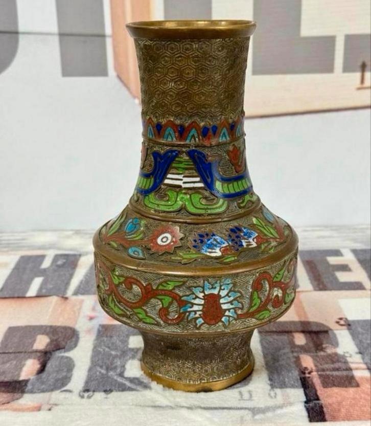 Antieke Japanse Japan antiek Vaas Brons of messing 20e Eeuw, Antiek en Kunst, Antiek | Vazen, Ophalen of Verzenden